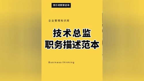 技術總監職務描述范本（適用于生產制造與品牌電商企業）